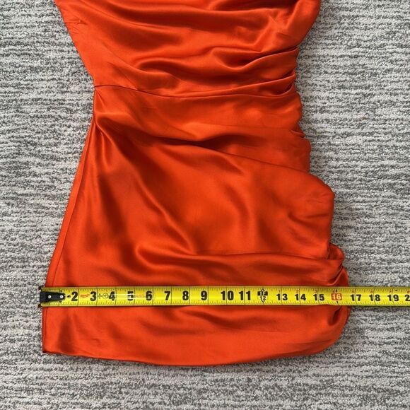 The Sei Silk ONE SHOULDER RUCHED MINI
DRESS- Orange Size 2 Revolve - Picture 11 of 15